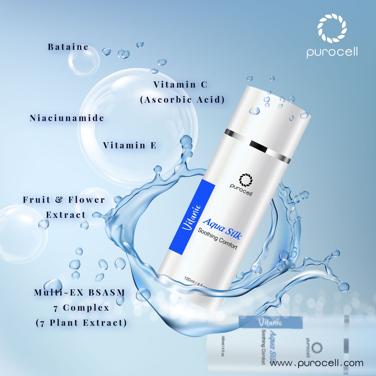 Buy 2 Get 1 Free Vitanic Aqua Silk Soothing Comfort