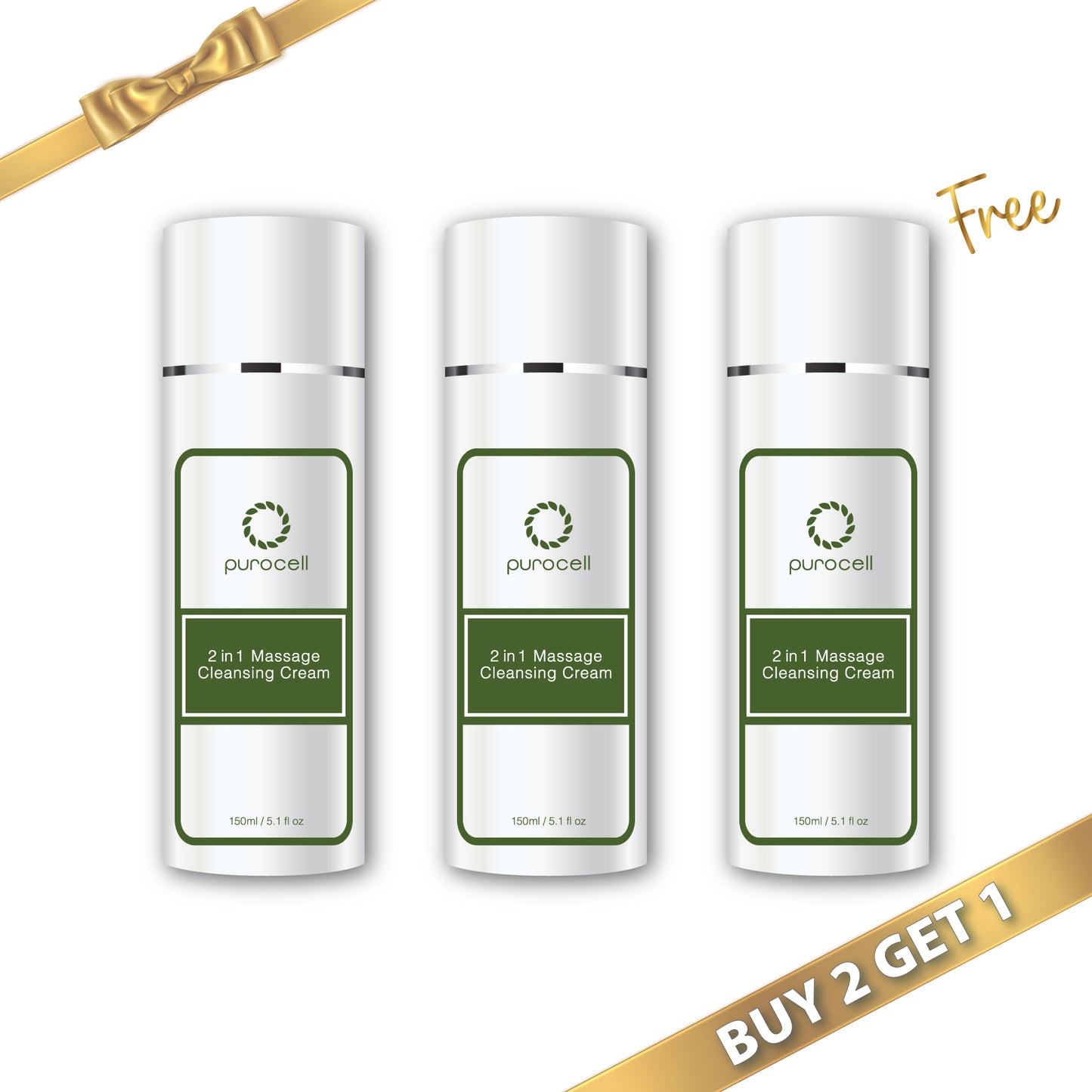 Buy 2 Get 1 Free 2 in 1 Massage Cleansing Cream