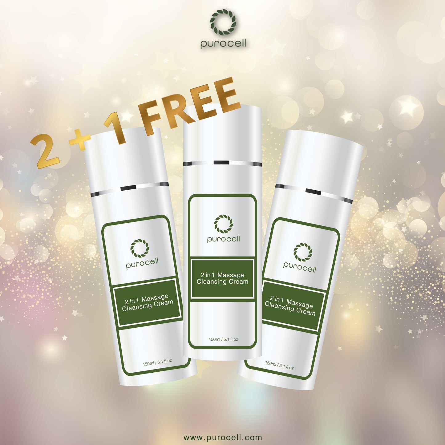 Buy 2 Get 1 Free 2 in 1 Massage Cleansing Cream