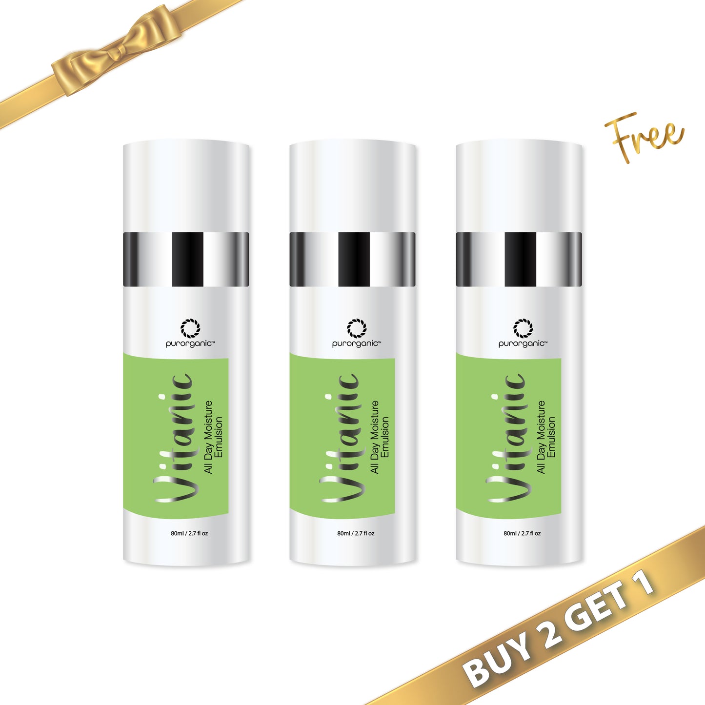 Buy 2 Get 1 Free Vitanic All Day Moisture Emulsion
