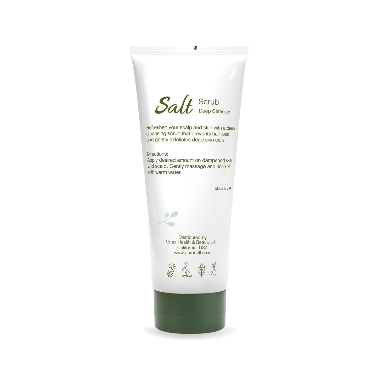 Salt Scrub Deep Cleanser for Hair, Body & Face - purocell