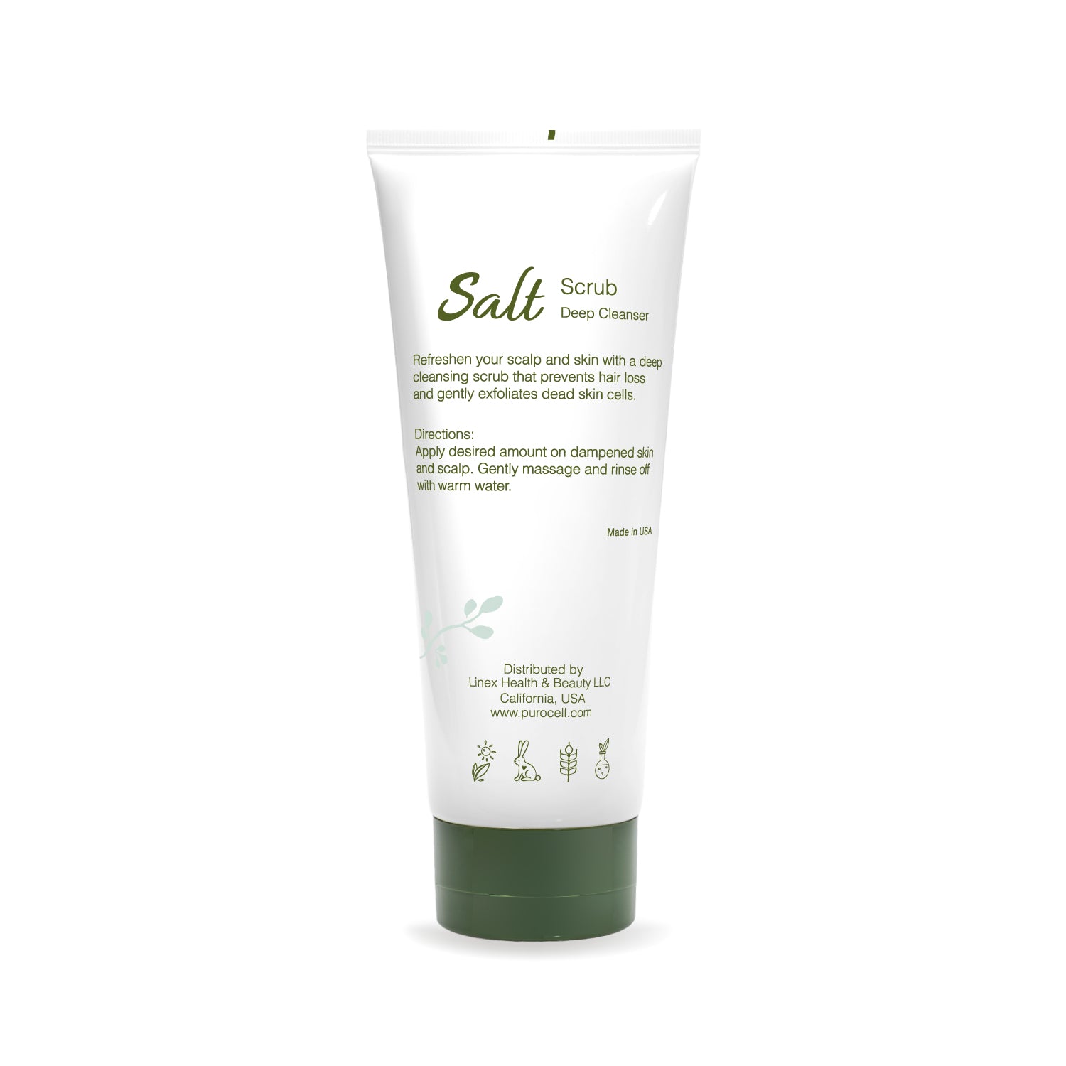 Salt Scrub Deep Cleanser for Hair, Body & Face - purocell