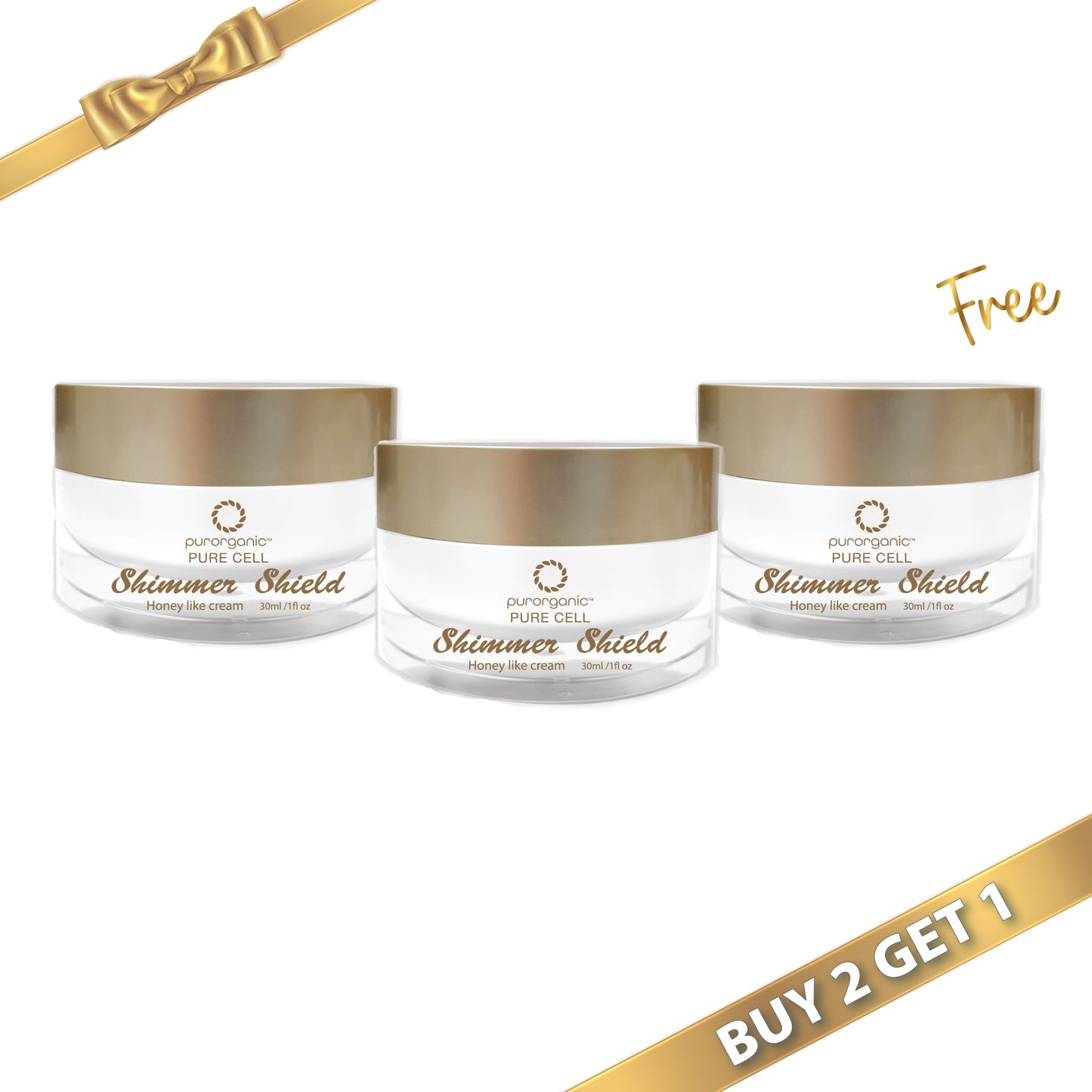 Buy 2 Get 1 Free Pure Cell Shimmer Shield Cream