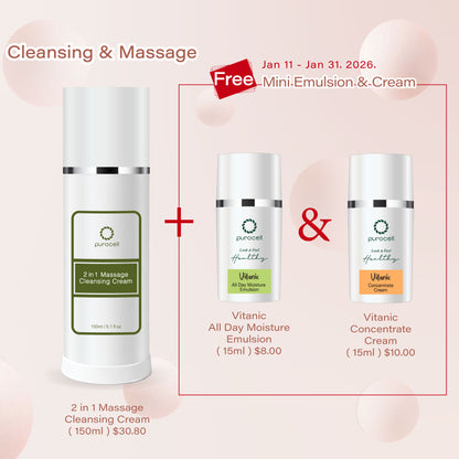 2 in 1 Massage Cleansing Cream + 2 Free Bonus