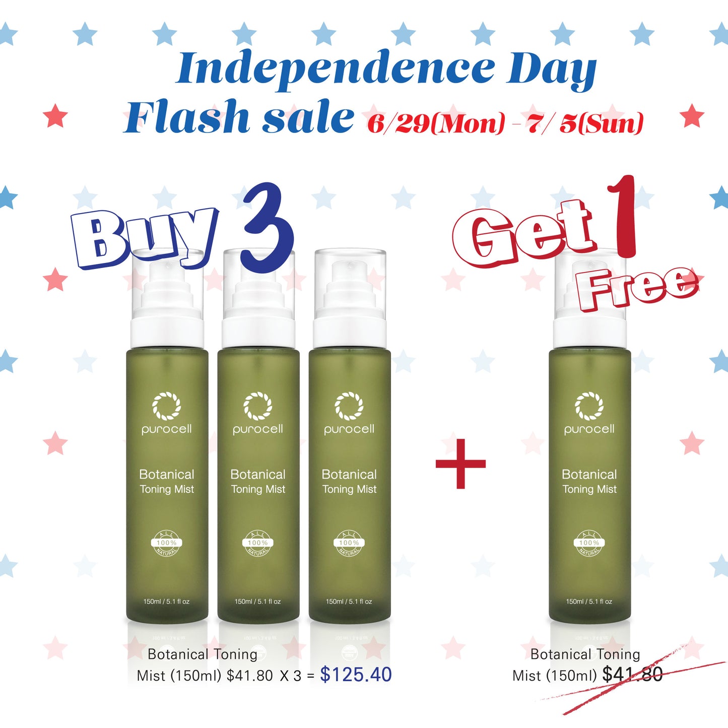 🇺🇸 Independence Day Flash Sale – Buy 3 Botanical Toning Mist, Get 1 FREE!