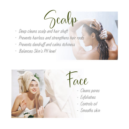 Salt Scrub Deep Cleanser for Hair, Body & Face - purocell