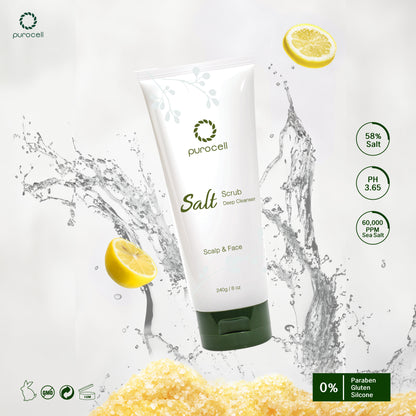 Salt Scrub Deep Cleanser for Hair, Body & Face