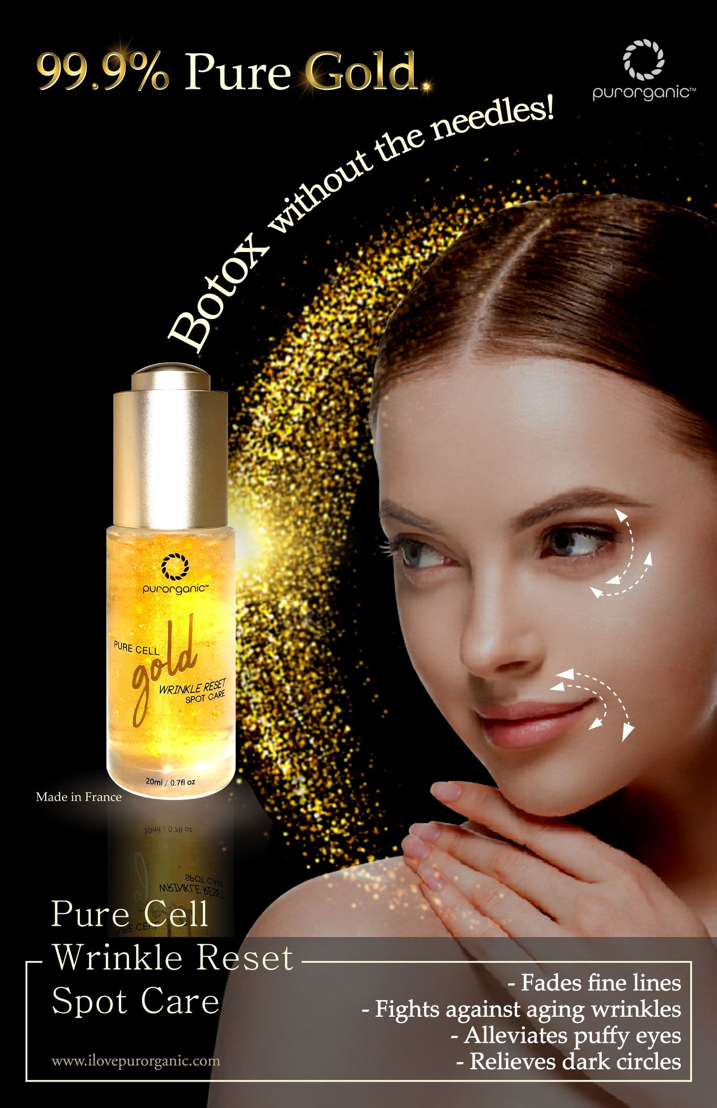 gold infused skincare wrinkle care 